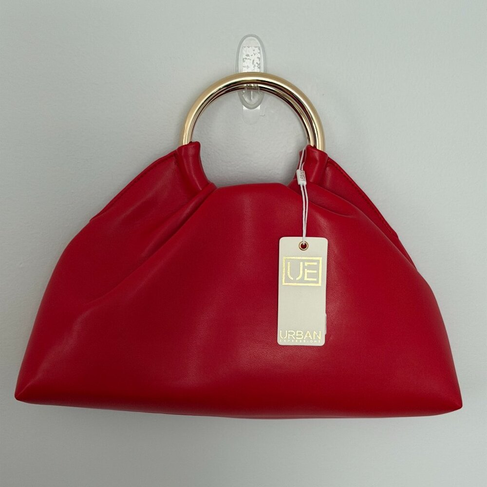 NWT Urban Expressions RED HARPER CLUTCH BAG HANDBAG $80